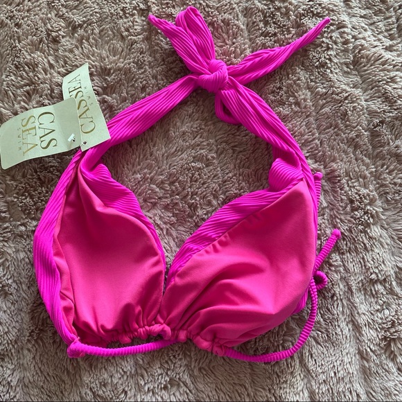 Pink Ribbed Bikini Set - Picture 3 of 5